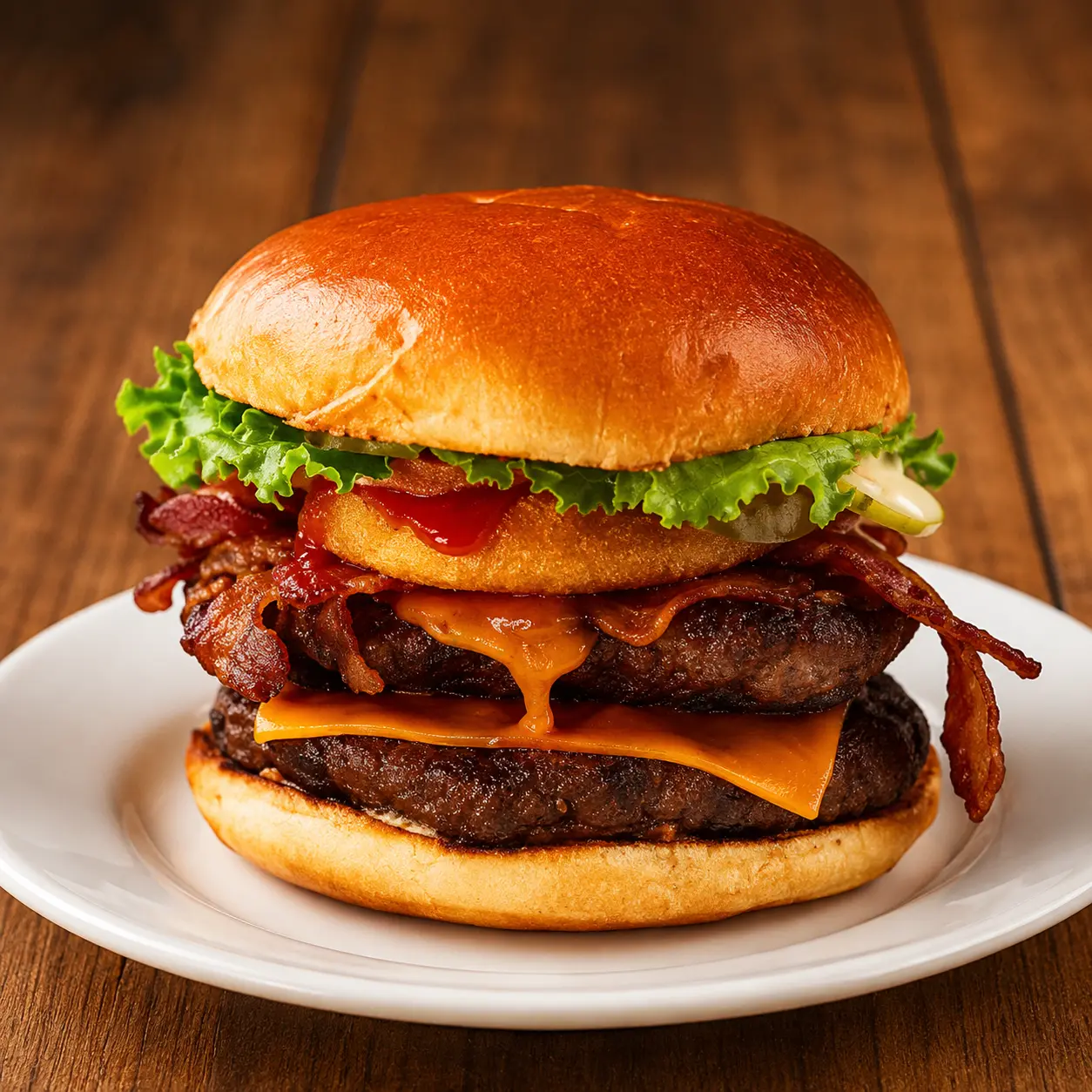 Megalodon Burger hand-crafted in-house at Alibi Roadhouse, London, Ontario